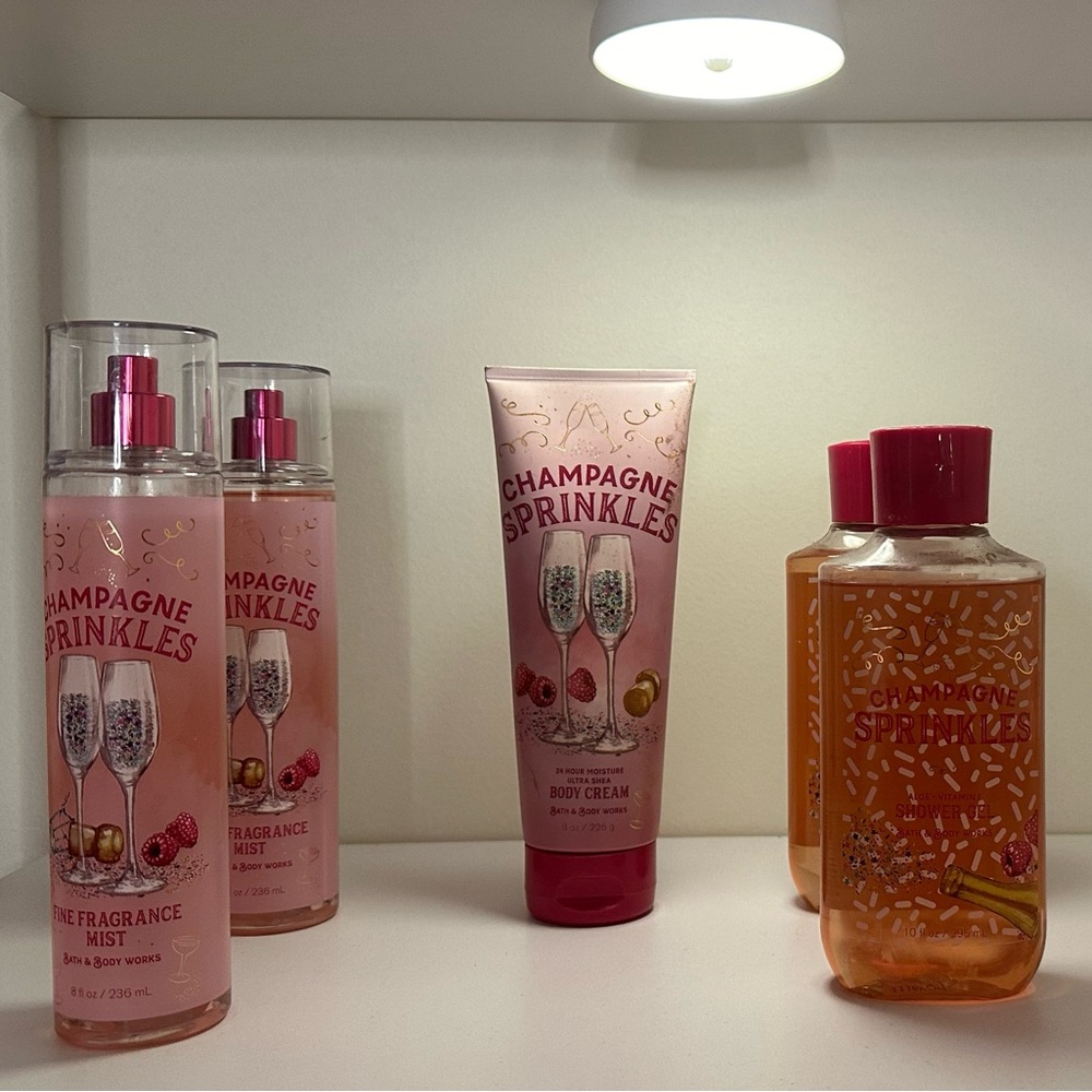 bath and body works champagne sprinkles bundle